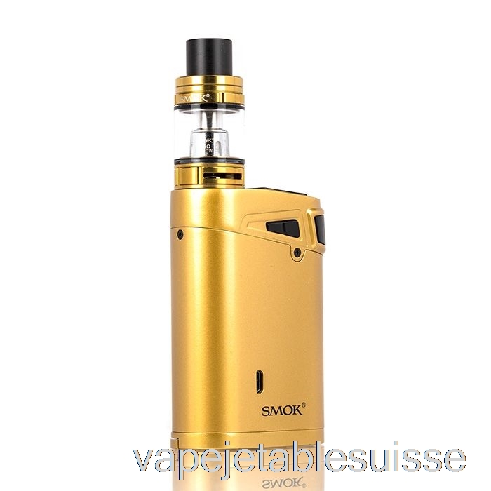 Vape Suisse Smok Marshal G320 Tc Starter Kit Corps Doré / Bouton De Tir Noir